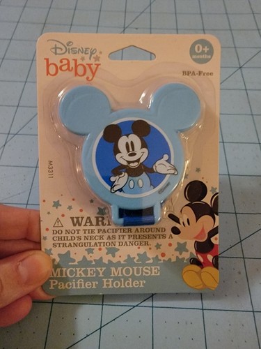 Disney Baby: Mickey & Minnie Mouse Pacifier Holder Set - New With Free Shipping - Picture 3 of 8