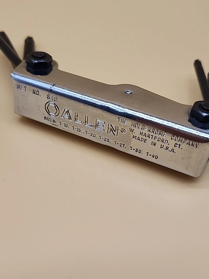 Allen Tool Fold-Uni-Key No.640 SAE Inch Hex Allen Key Tool USA - Image 2 of 4