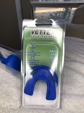 NEW Vettex Doubleguard Mouth Guard, Adult (12 and up) Royal Blue No Strap 12+