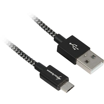 Sharkoon USB 2.0 Kabel, USB-A Stecker > Micro-USB Stecker, schwarz