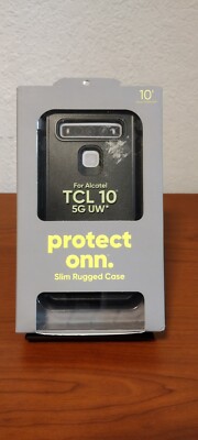 PROTECT ONN. Slim Rugged Case for TCL 10 5G UW Smartphone - NEW