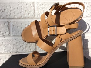 camel block heels