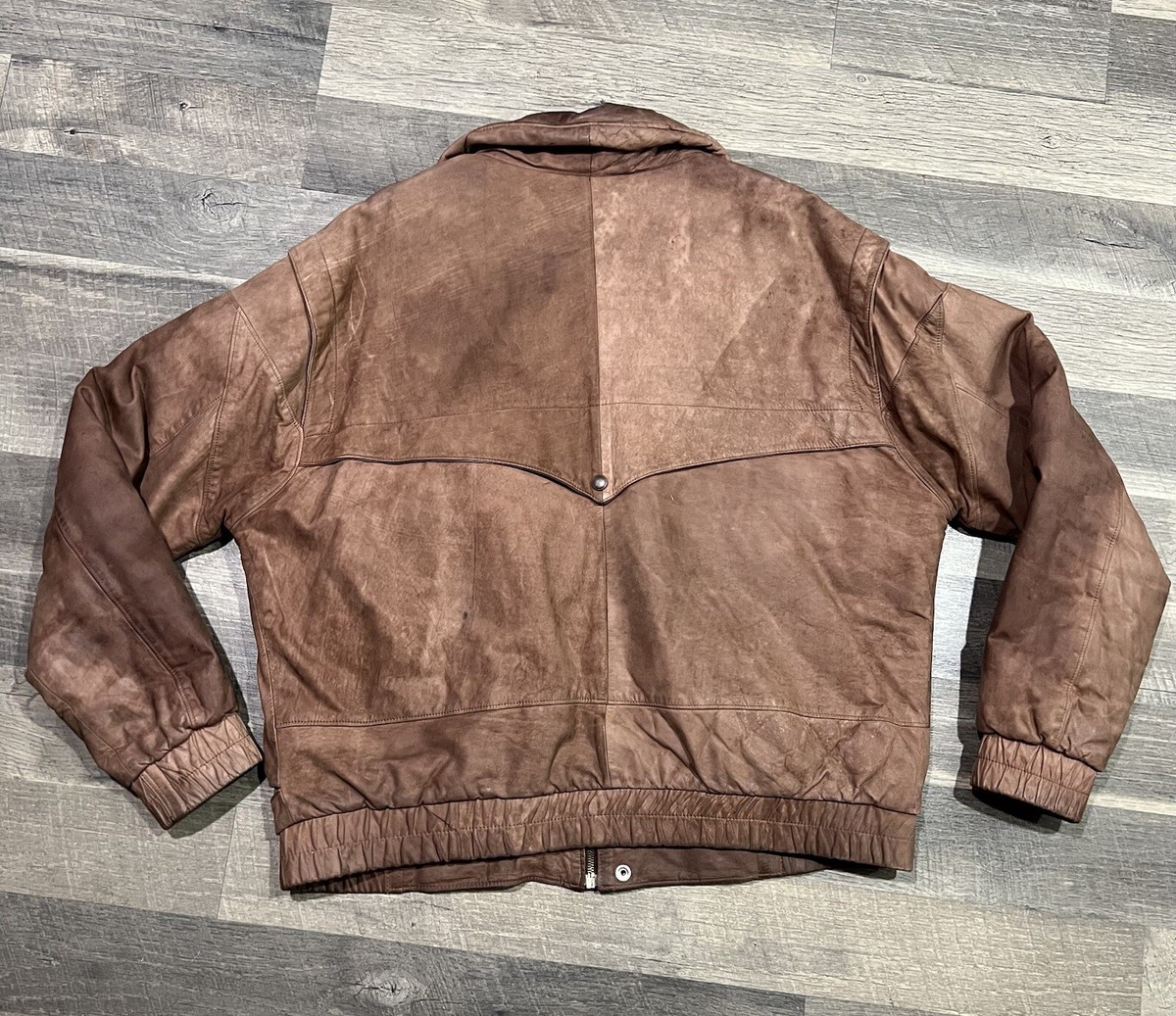 D'Charley 60s? Large Tall Men's Mexican Made Leather Jacket Coat