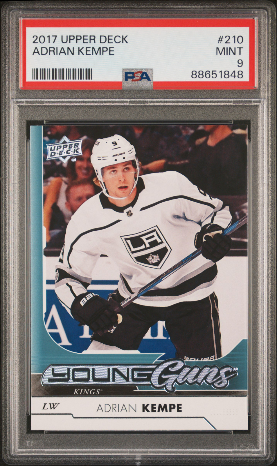 2017 Upper Deck Adrian Kempe #210 PSA 9 Young Guns Rookie RC