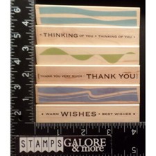 Hero Arts Rubber Stamps LL152 BOX SET 6 GREETINGS AND GRAPHICS SAYINGS 201