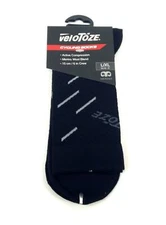 VeloToze Active Compression Wool Socks Black/Gray Large/Extra Large 43-47