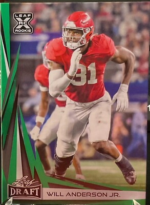 2023 Leaf Draft #B2-10 Will Anderson Jr. Base V2 Green