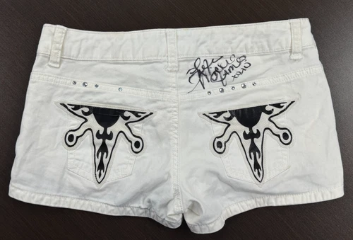 Autographed White Booty Shorts with Mickie James logo worn WWE Raw, Alexa Bliss