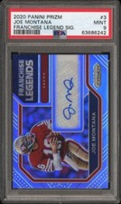 JOE MONTANA 2020 Prizm Franchise Legends Signature 9/15 PSA 9 Autograph POP 1