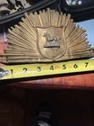 Antique Post Civil War Brass Military Hat Plate Cavalry Horse