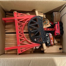 30 Various Vintage Thomas Wooden Toys Vehicles Bridges Train Tracks Mixed Lot