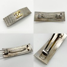 CHANEL Silver Hair Barrettes for Women for sale | eBay display picture 2