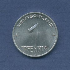 DDR 1 Pfennig 1952 A, Kursm&uuml;nze, J 1505 vz/st (m6053)
