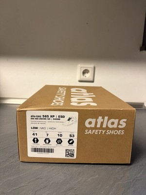 Atlas alu-tec 565 XP I ESD Sicherheitshalbschuhe S3 Alu 41 Schwarz/Blau