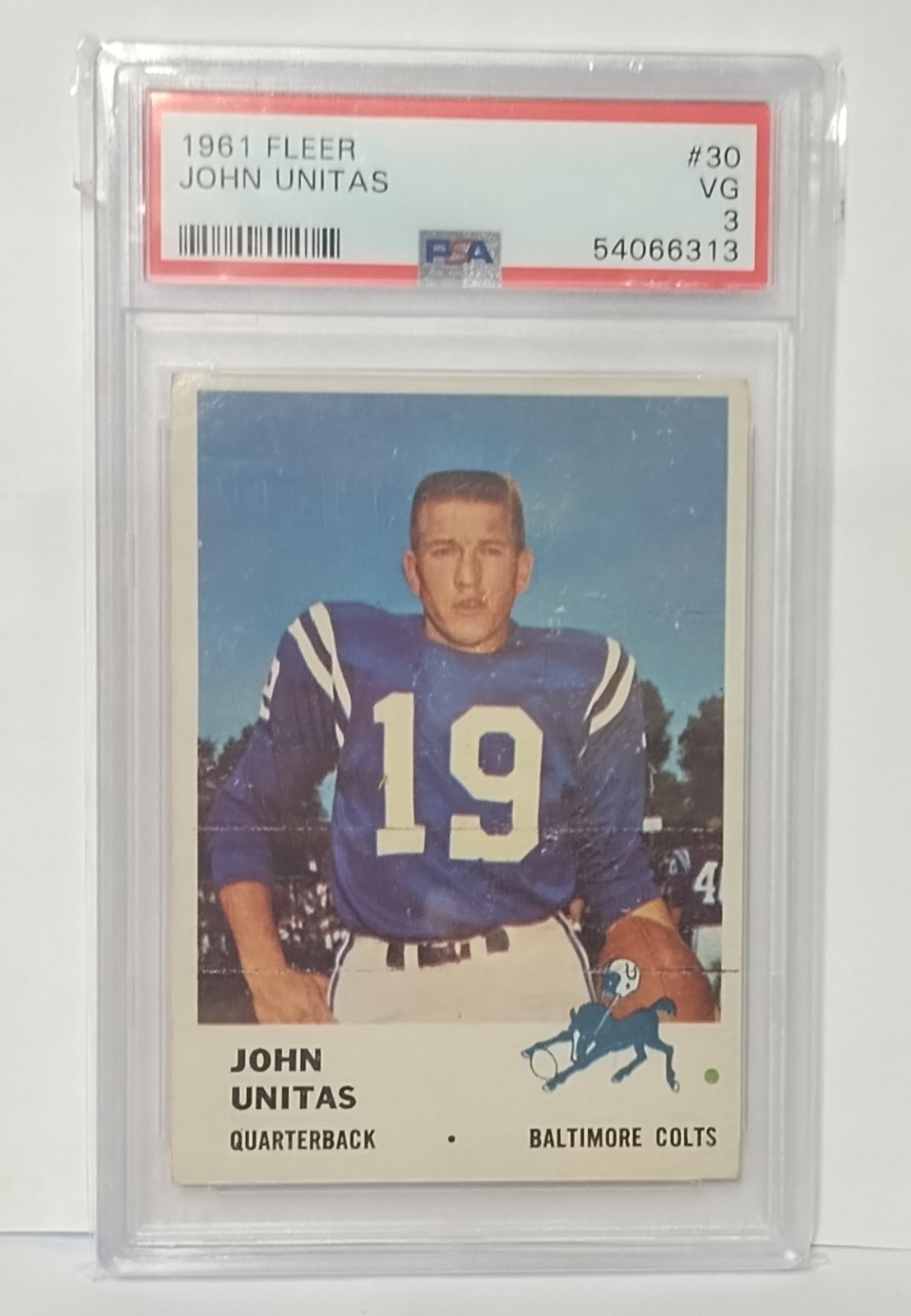 1961 Fleer #30 John Unitas PSA 3 Baltimore Colts HOF