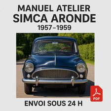Manuel Atelier Simca Aronde 1957-1959 Revue Technique Français RTA CD PDF