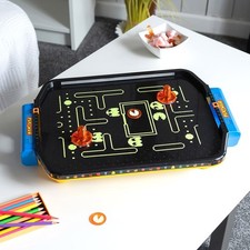 Pac-Man Neon Glow Air Hockey Table – Retro LED Arcade-Style Tabletop Game