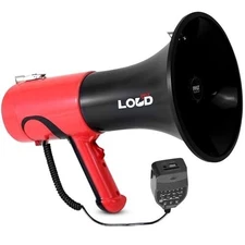 Pyle Portable Megaphone Bullhorn Bluetooth PA Speaker 1500 Yd Range 100W Loud