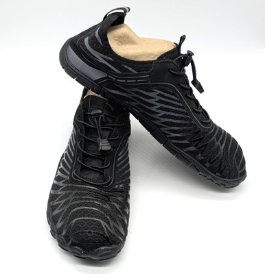 RUFONE Men's Barefoot Black Hiking Shoes Water Beach Surf Cycling 44/ US 11 NEW