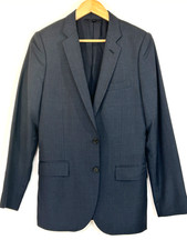 J Crew Ludlow Tollegno 1900 Italian Wool Solid Dark Blue Blazer Size 38R
