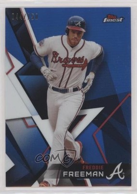 2018 Topps Finest Blue Refractor 44/150 Freddie Freeman #70 0t2