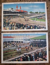 Vintage Churchill Downs Louisville Kentucky Postcards Set of 2 Horse Racing