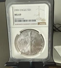 2006 American Silver Eagle Coin - NGC MS69