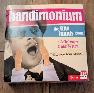 Handimonium The Tiny Hands Spiel - Mattel (2017) vollständig, Box beschädigt