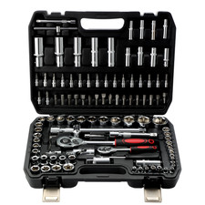 108pcs Mechanics Tool Set Kit 6-point Socket Ratchet Wrench Set Repair Tool Case