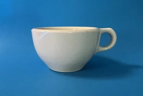 Vintage HALL White Ironstone Coffee Cup Restaurant Ware