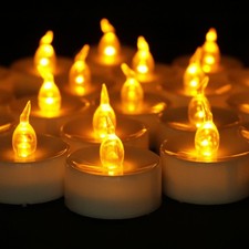 12pcs Tea Lights Led Timer 6 Hours Battery Operated Mini Candles, Long Lastin...