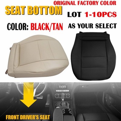 1-10X Black/Tan Bottom Leather Seat Cover For 08-15 Mercedes Benz GLK250 300 350