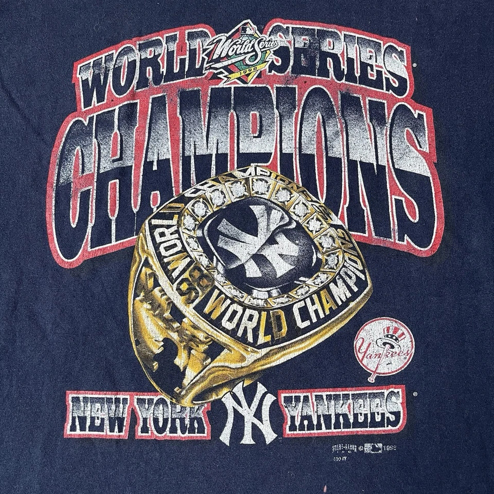 Camiseta De Colección 1998 New York Yankees Serie Mundial Anillo Para Hombres XL Años 90 Camiseta de Béisbol MLB Foto 3 de 4