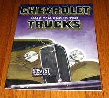 1935 Chevrolet 12 1 12 Ton Truck Sales Brochure Catalog Pickup Panel 1935 Chevrolet 12 1 12 Ton Truck Sales Brochure Catalog Pickup Panel