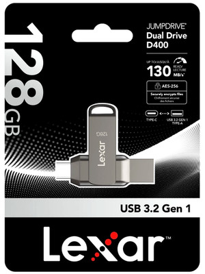 Lexar Jump Drive Dual Drive D400 USB Stick 128 GB 2in1 Typ C - 3.2 Gen 1-NEU/OVP