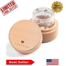 Elegant Heart-Shaped Pet Urn for Dog or Cat Ashes - Beech Wood Memory Box