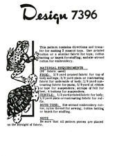 Frog (9'') & Turtle (12'') Toy Sewing Pattern 7396 (Reprint))