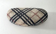 Burberry Plaid Clamshell Hard Sunglasses Eyeglasses Case 6.5"