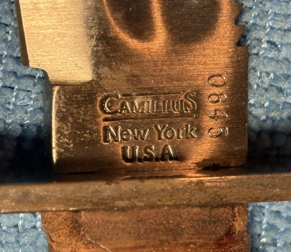 Cuchillo de supervivencia Camillus N.Y. U.S.A Jet Pilot hoja de 5 pulgadas Foto 4 de 4