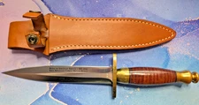Japan Made Limited Edition APPLEGATE First Combat OSS Dagger w/Leather Sheath