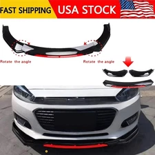 Front Bumper Lip Spoiler Splitter Body Kit glossy Black For Chevrolet Cruze