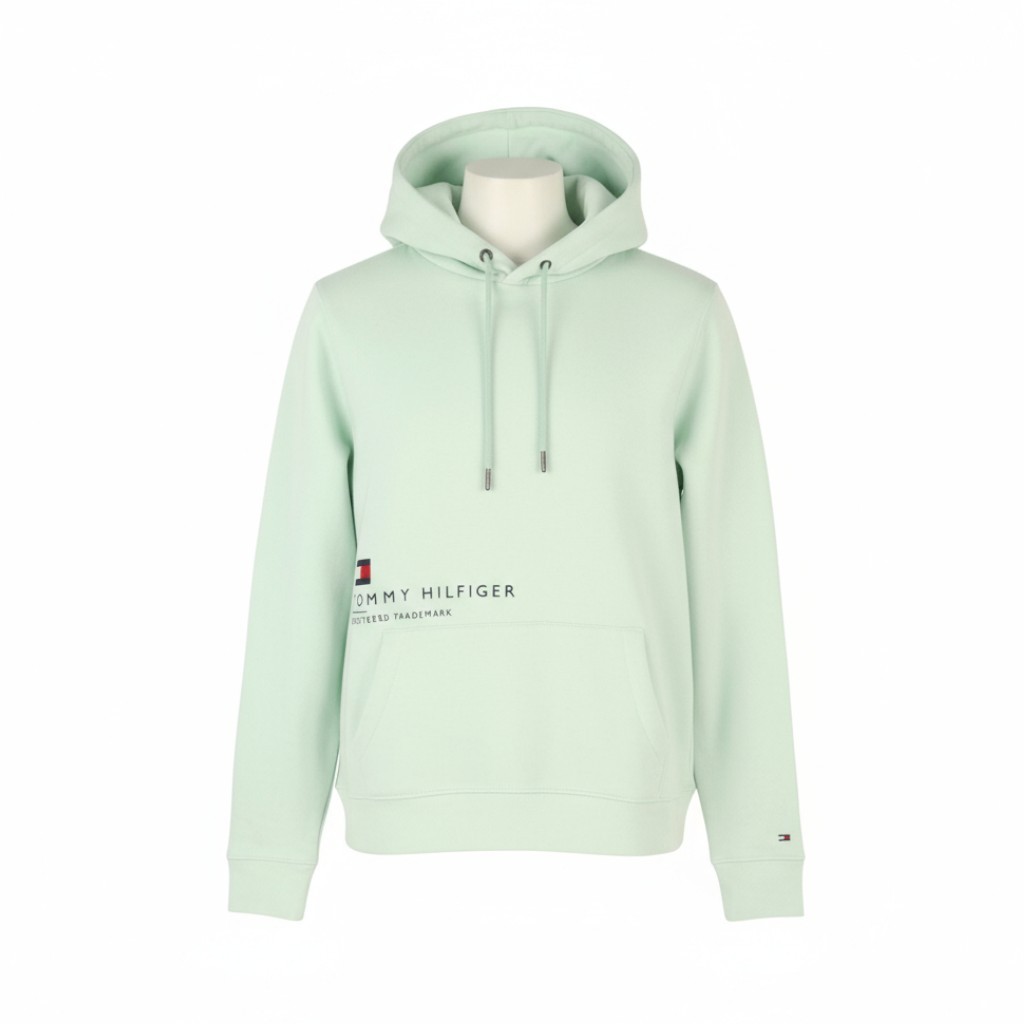 Sudadera Hombre Tommy Hilfiger Con Bolsillo 2XL Esencia Menta Canguro I