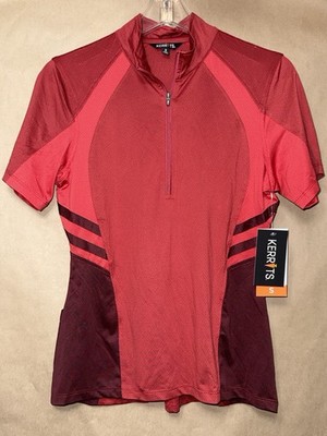 Kerrits Women's Always Cool Ice Fil Short Sleeve Shirt Ruby Small