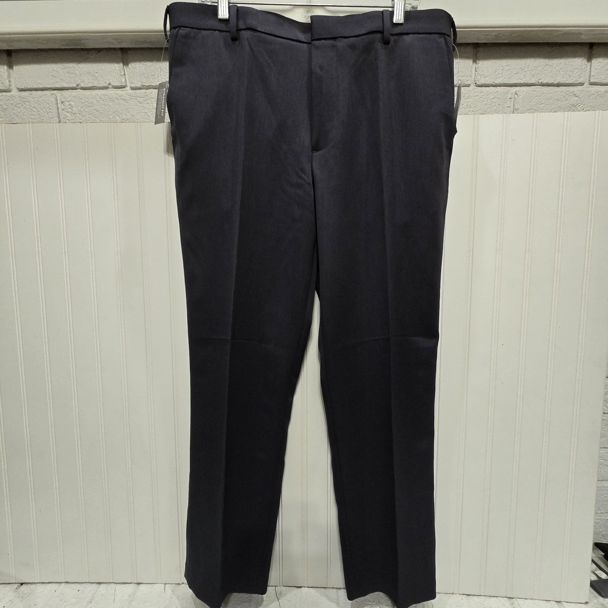Van Heusen Traveler Straight Fit Mens Pants Ash Navy 34W 34L NWT $65 | eBay