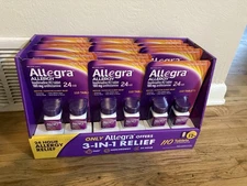 Bulk Lot 15 Packs Allegra Allergy 24HR 180mg 2 Bottles Per Pack)