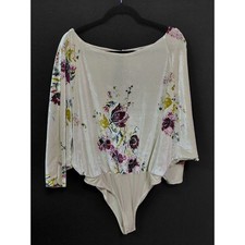 Intimately Free People Floral Velvet Long Sleeve Bodysuit Women  s