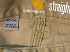 Carhartt Mens Khaki Jeans 42x30 Straight Fit Workwear Pants Brown Tan Denim 0099 — photo 7