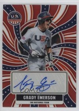 2026 Stars & Stripes Prizm Red 37/99 Grady Emerson (Celebrating) Auto 0j81