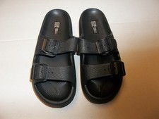 32 Degrees COOL Women's Buckle Cushion Slide Sandals SIZE S 6 7  BLACK