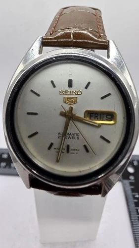 Refurb Vintage Seiko 6309-3040 Auto With New Crystal/ New Genuine Leather Strap.